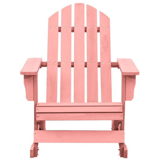 Sedia a Dondolo Giardino Adirondack in Legno di Abete Rosa - homemem39