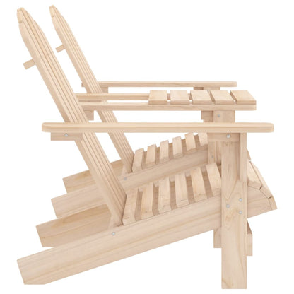 Sedie da Giardino Adirondack con Tavolino in Legno Abete - homemem39