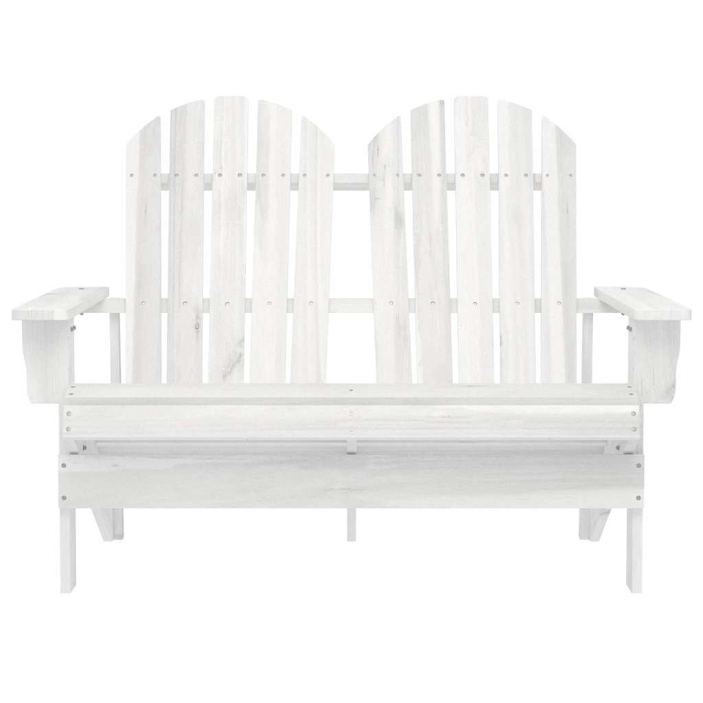 Sedia da Giardino Adirondack a 2 Posti in Legno di Abete Bianca | homemem39