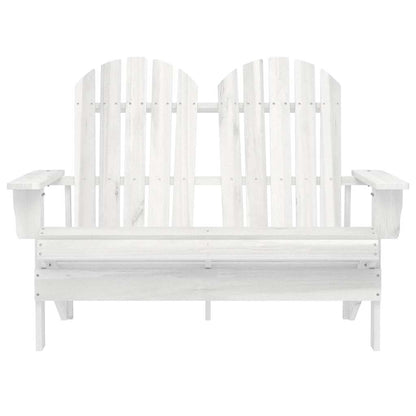 Sedia da Giardino Adirondack a 2 Posti in Legno di Abete Bianca | homemem39