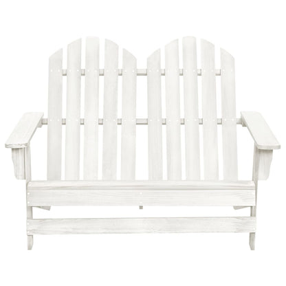 Sedia da Giardino Adirondack a 2 Posti in Legno di Abete Bianca - homemem39