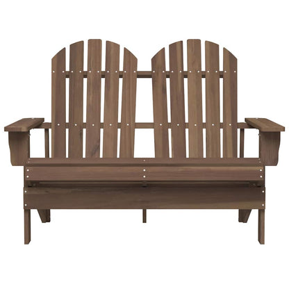 Sedia da Giardino Adirondack a 2 Posti Legno di Abete Marrone | homemem39