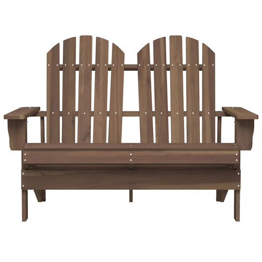 Sedia da Giardino Adirondack a 2 Posti Legno di Abete Marrone | homemem39