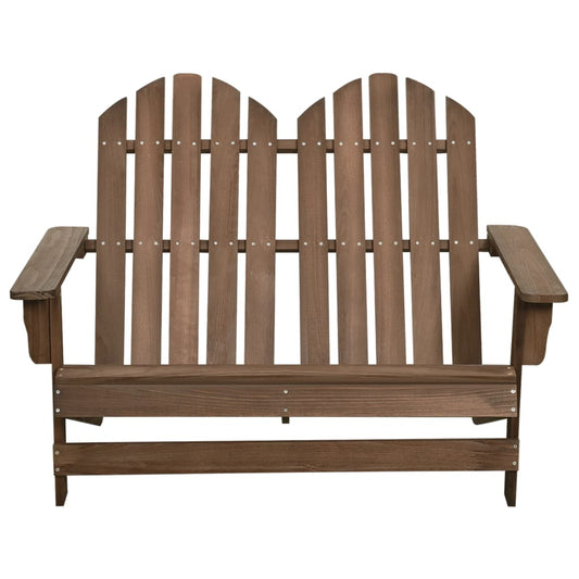 Sedia da Giardino Adirondack a 2 Posti Legno di Abete Marrone - homemem39