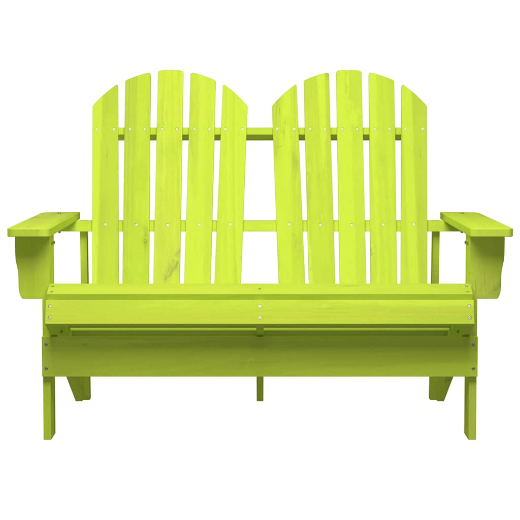 Sedia da Giardino Adirondack a 2 Posti in Legno di Abete Verde | homemem39