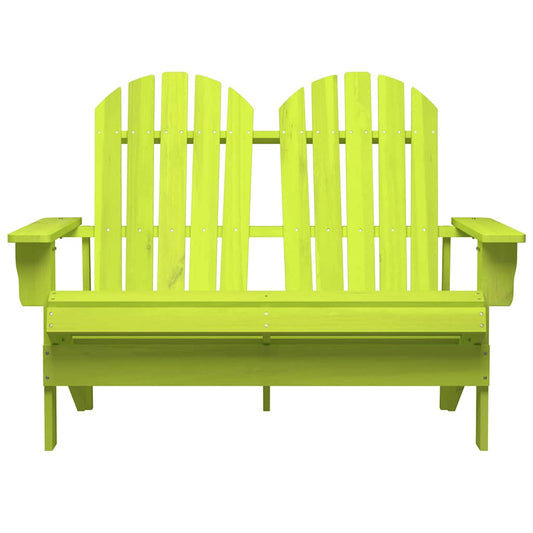 Sedia da Giardino Adirondack a 2 Posti in Legno di Abete Verde | homemem39