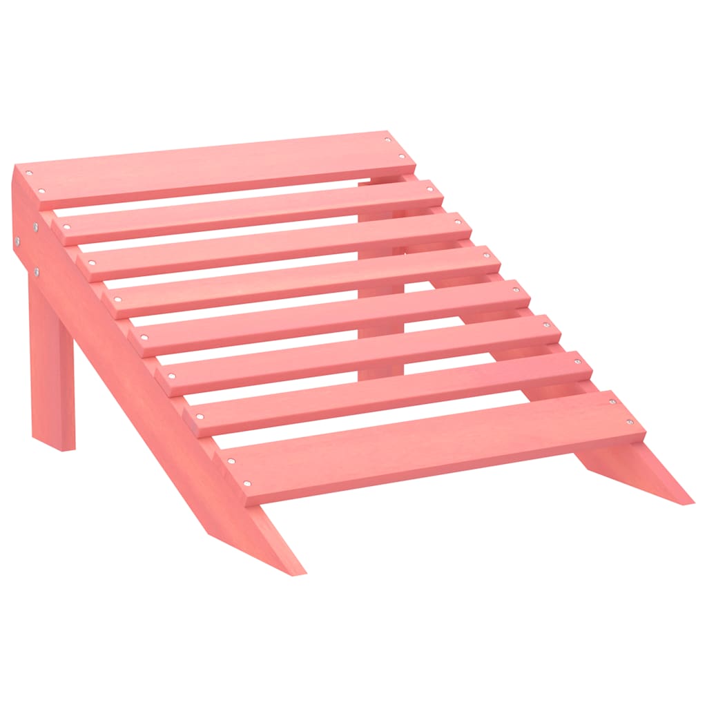 Sedia da Giardino a 2 Posti con Pouf in Legno di Abete Rosa | homemem39