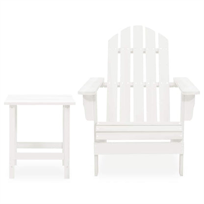Sedia da Giardino Adirondack con Tavolino in Legno Abete Bianca | homemem39