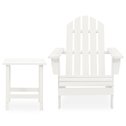 Sedia da Giardino Adirondack con Tavolino in Legno Abete Bianca - homemem39