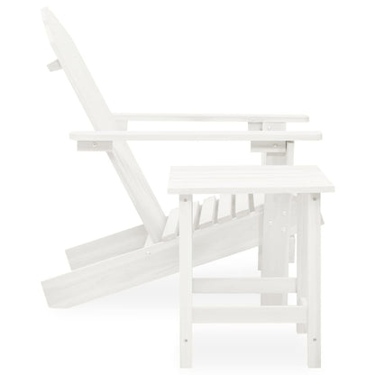 Sedia da Giardino Adirondack con Tavolino in Legno Abete Bianca | homemem39