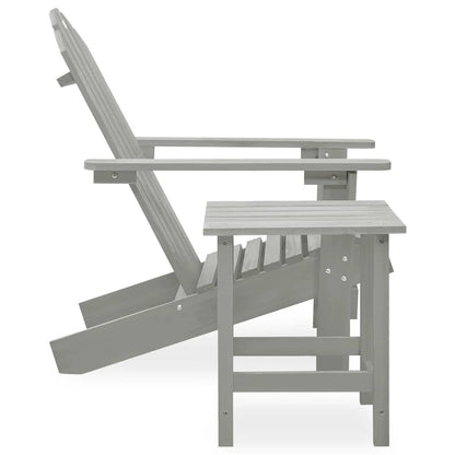 Sedia da Giardino Adirondack con Tavolino Legno Abete Grigio | homemem39