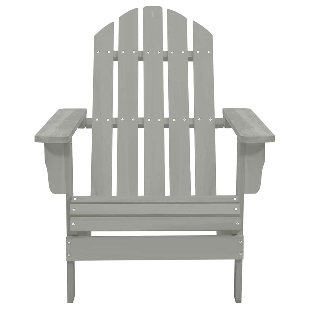 Sedia da Giardino Adirondack con Tavolino Legno Abete Grigio | homemem39