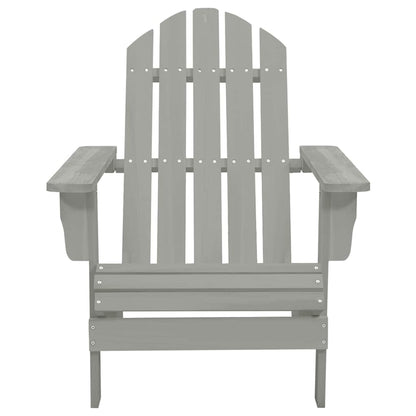 Sedia da Giardino Adirondack con Tavolino Legno Abete Grigio | homemem39