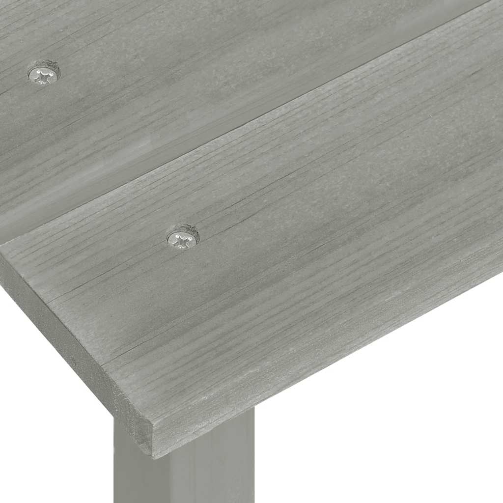 Sedia da Giardino Adirondack con Tavolino Legno Abete Grigio | homemem39