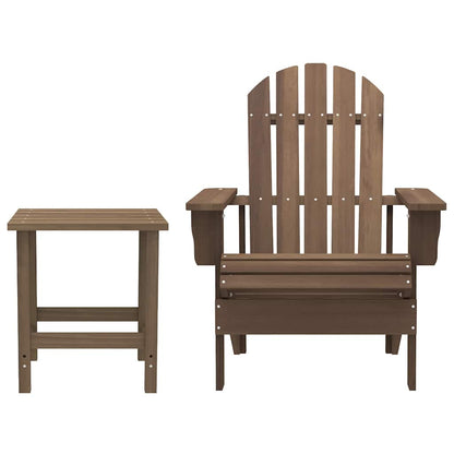 Sedia Adirondack con Tavolo Abete Massello Marrone | homemem39