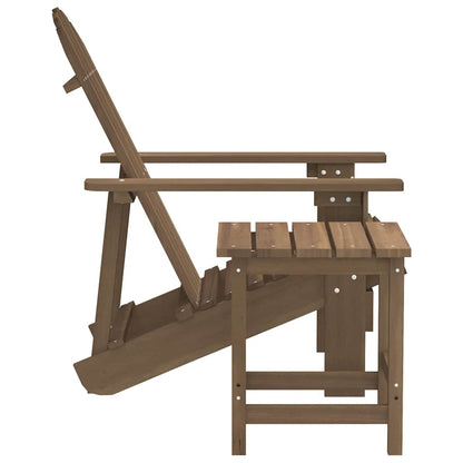 Sedia Adirondack con Tavolo Abete Massello Marrone | homemem39
