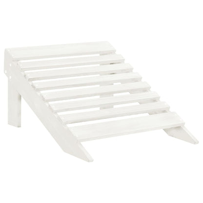 Sedia Adirondack con Ottomana e Tavolo in Abete Massello Bianco | homemem39