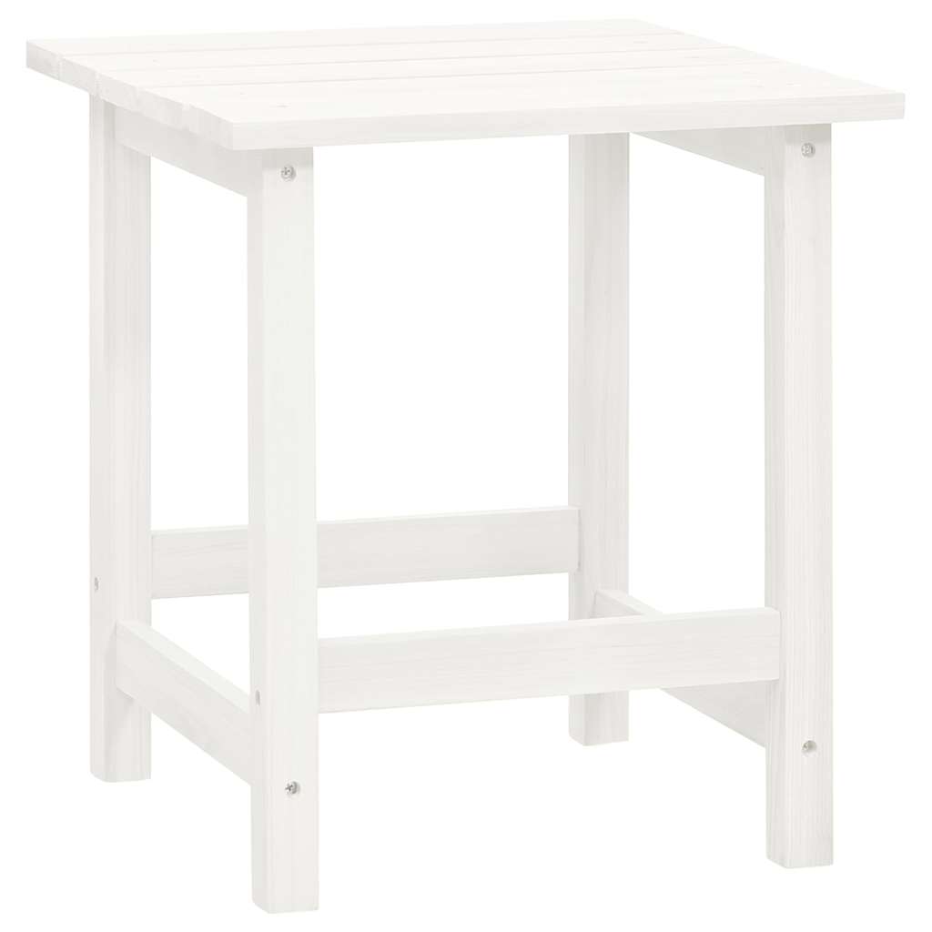 Sedia Adirondack con Ottomana e Tavolo in Abete Massello Bianco