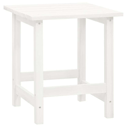 Sedia Adirondack con Ottomana e Tavolo in Abete Massello Bianco