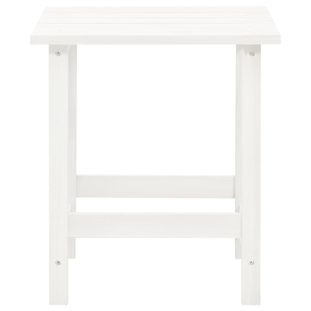 Sedia Adirondack con Ottomana e Tavolo in Abete Massello Bianco