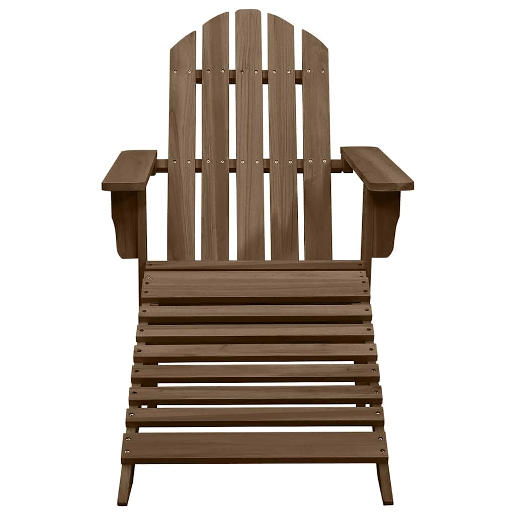 Sedia Adirondack con Ottomana e Tavolo Abete Massello Marrone | homemem39