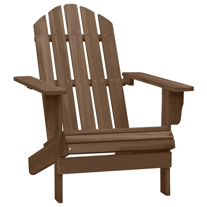 Sedia Adirondack con Ottomana e Tavolo Abete Massello Marrone | homemem39
