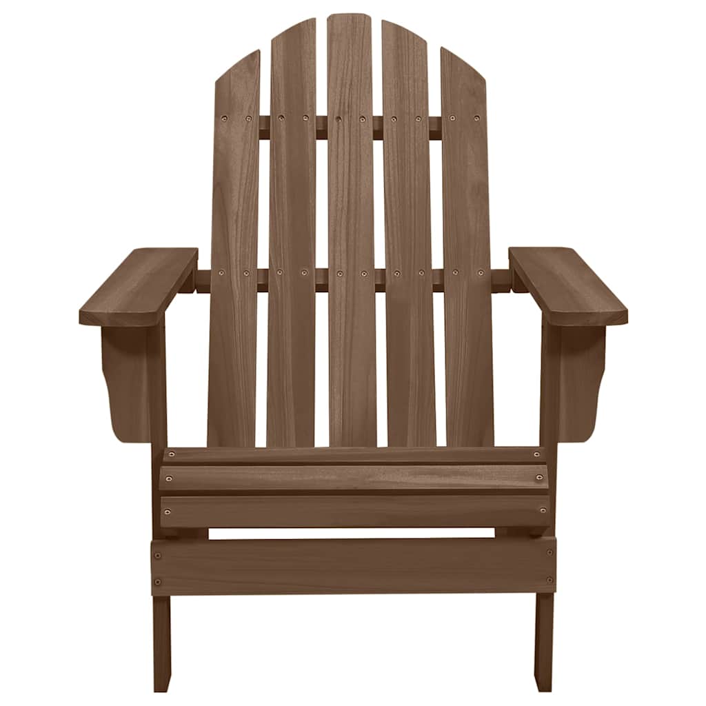 Sedia Adirondack con Ottomana e Tavolo Abete Massello Marrone | homemem39