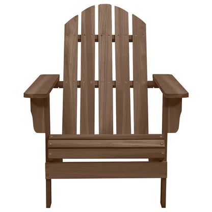 Sedia Adirondack con Ottomana e Tavolo Abete Massello Marrone | homemem39