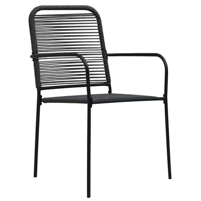 Set da Pranzo da Giardino 5 pz Nero in Vetro e Acciaio | homemem39