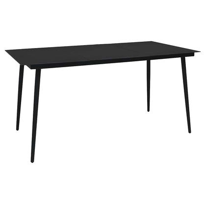 Set da Pranzo da Giardino 5 pz in Polyrattan e Vetro | homemem39