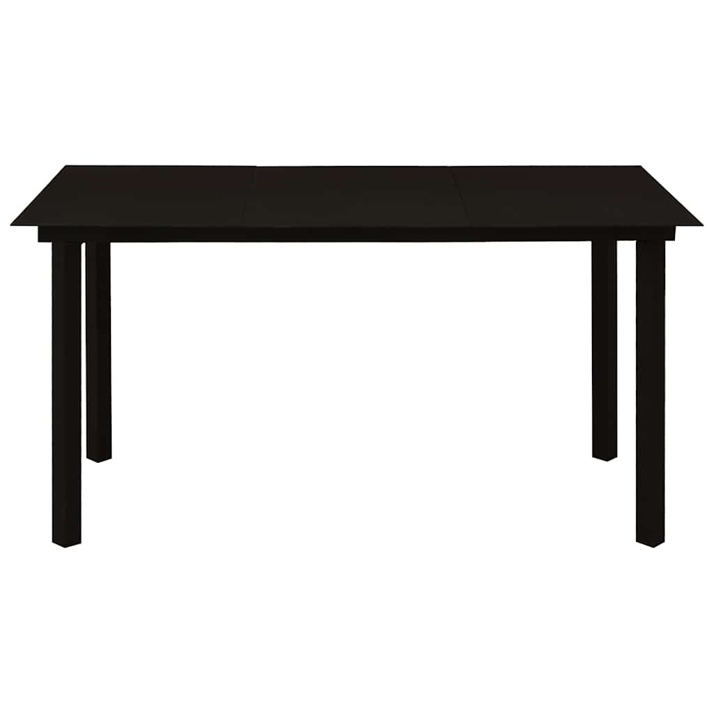 Set da Pranzo da Giardino 5 pz in Polyrattan e Vetro