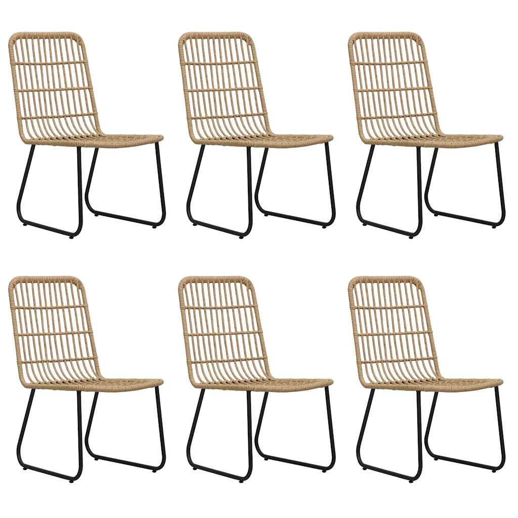 Set da Pranzo da Giardino 7 pz in Polyrattan e Vetro