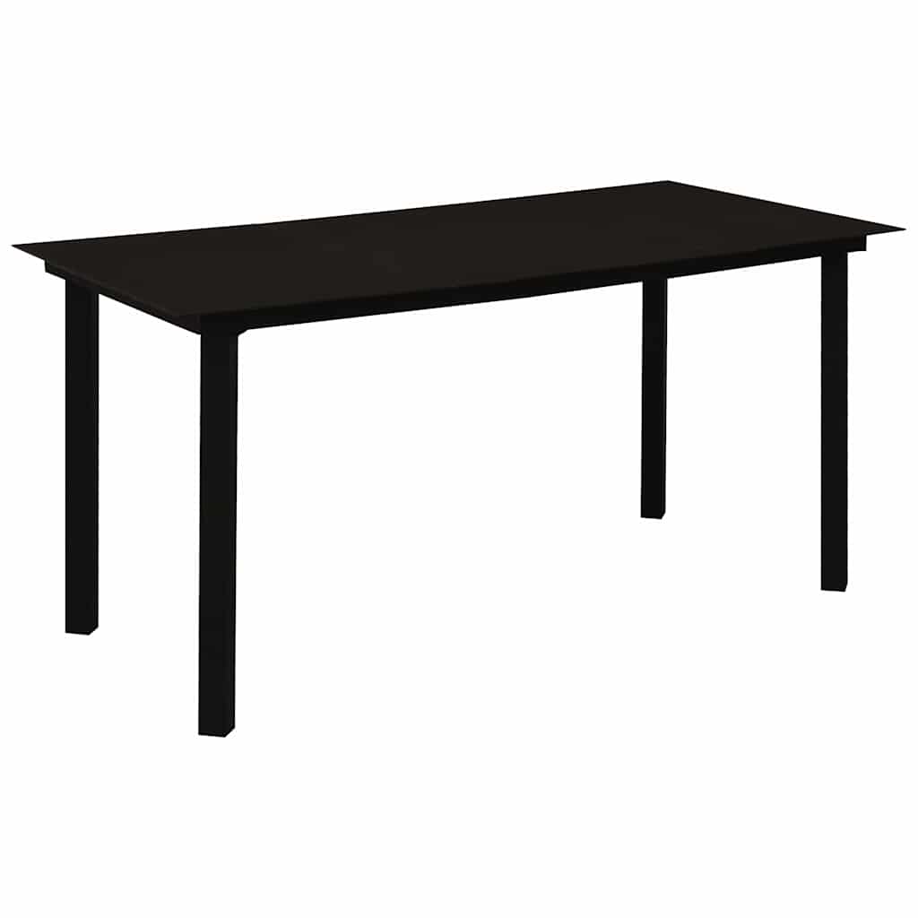 Set da Pranzo da Giardino 7 pz in Polyrattan e Vetro