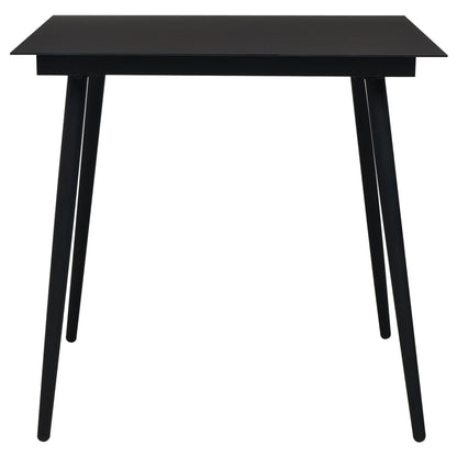 Set da Pranzo da Giardino 3 pz Nero in Rattan PVC - homemem39