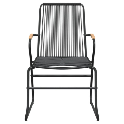Set da Pranzo da Giardino 5 pz Nero in Rattan PVC - homemem39
