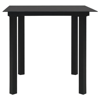Set da Pranzo da Giardino 3 pz Nero in Rattan PVC | homemem39