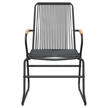 Set da Pranzo da Giardino 5 pz Nero in Rattan PVC | homemem39