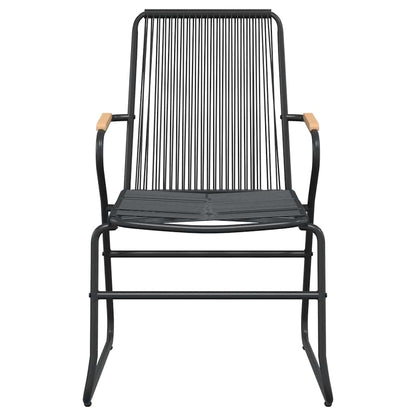 Set da Pranzo da Giardino 7 pz Nero in Rattan PVC | homemem39