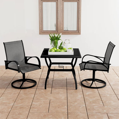 3 pc Garden Dining Set in Textilene and Steel