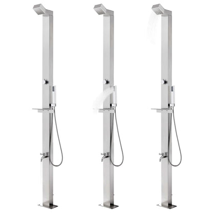 Doccia da Giardino 220 cm in Acciaio Inossidabile - homemem39