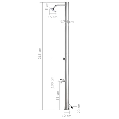 Doccia da Giardino 215 cm in Acciaio Inossidabile | homemem39