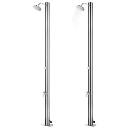 Doccia da Giardino 215 cm in Acciaio Inossidabile
