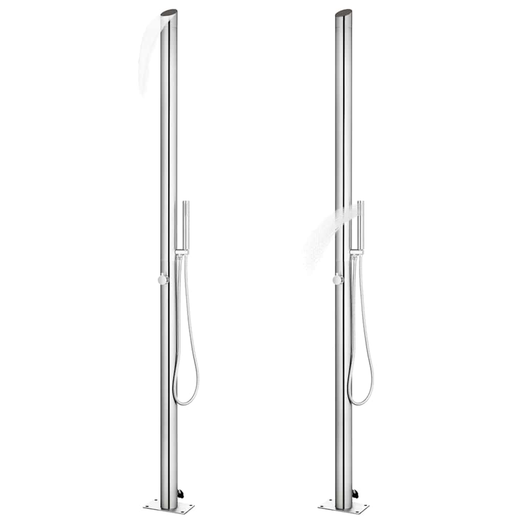 Doccia da Giardino 220 cm in Acciaio Inossidabile