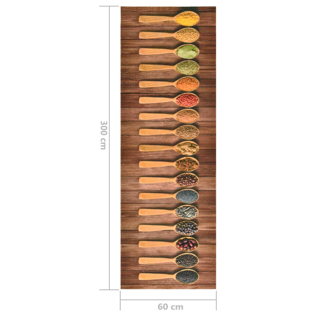 Tappetino da Cucina Lavabile Cucchiai 60x300 cm | homemem39