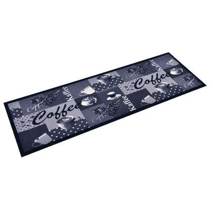 Tappetino da Cucina Lavabile Caffè Blu 45x150 cm | homemem39