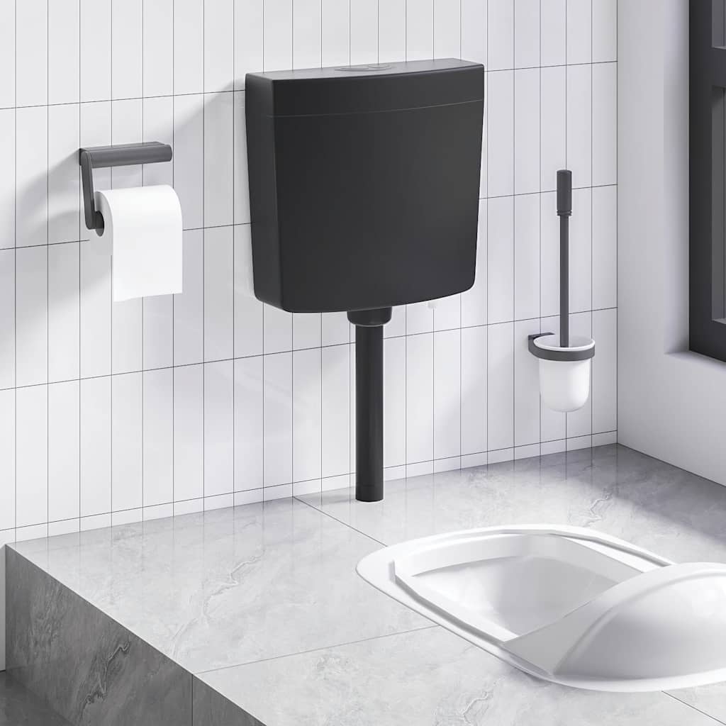 Sciacquone WC con Ingresso Acqua dal Basso 3/6 L Nero - homemem39