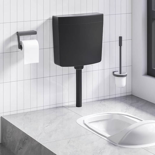 Sciacquone WC con Ingresso Acqua dal Basso 3/6 L Nero - homemem39