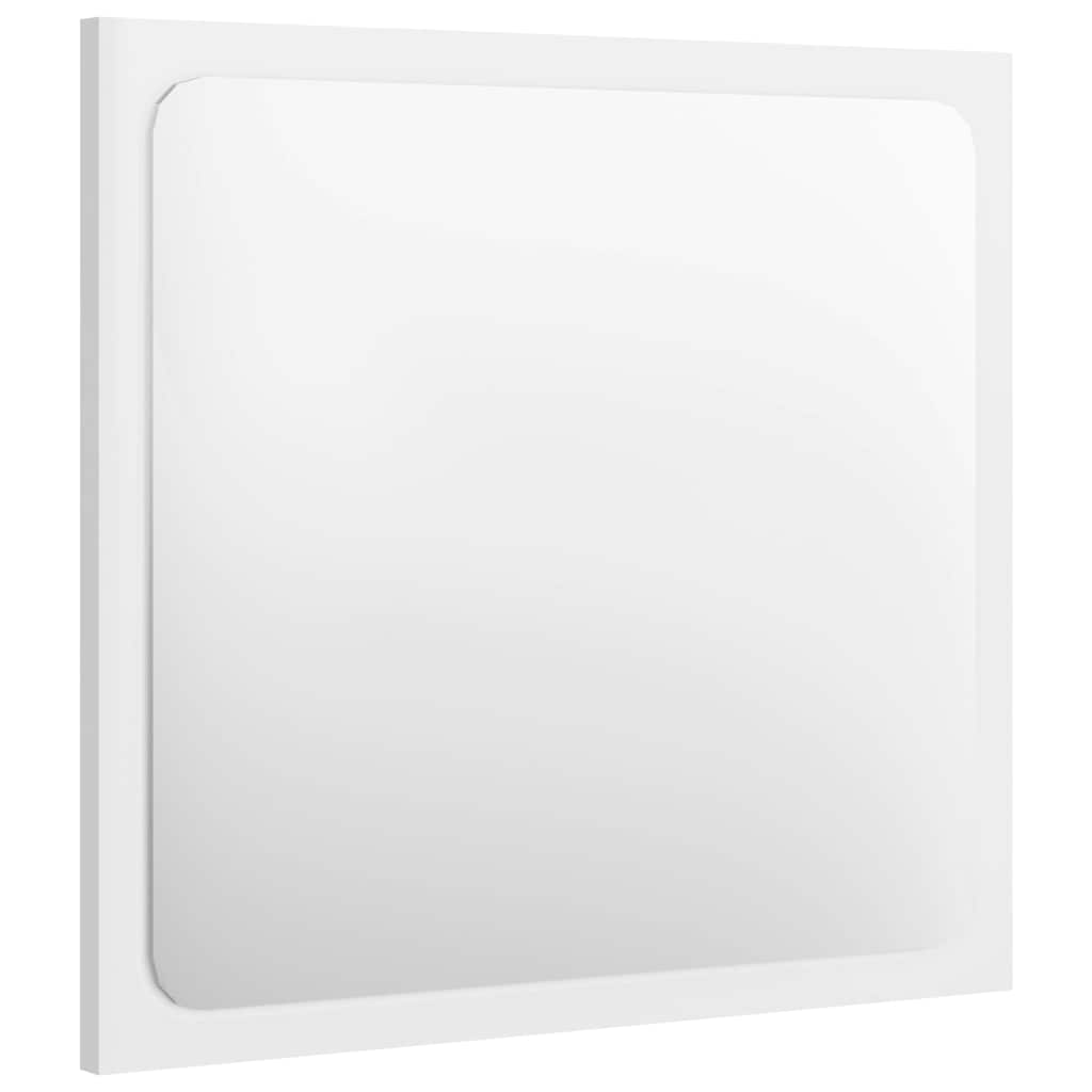 Set Mobili da Bagno 2 pz Bianco Lucido in Legno Multistrato
