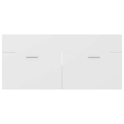 Set Mobili da Bagno 2 pz Bianco in Legno Multistrato | homemem39