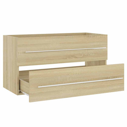 Set Mobili da Bagno 2 pz Rovere Sonoma in Legno Multistrato | homemem39